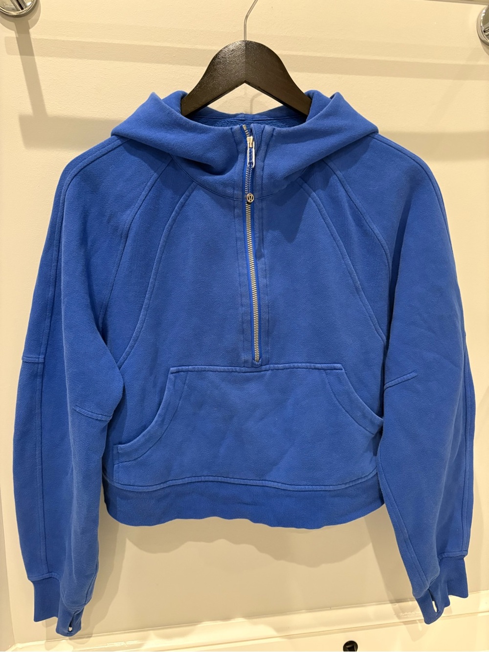 Lululemon Scuba Half-Zip Hoodie in Cobalt Blue